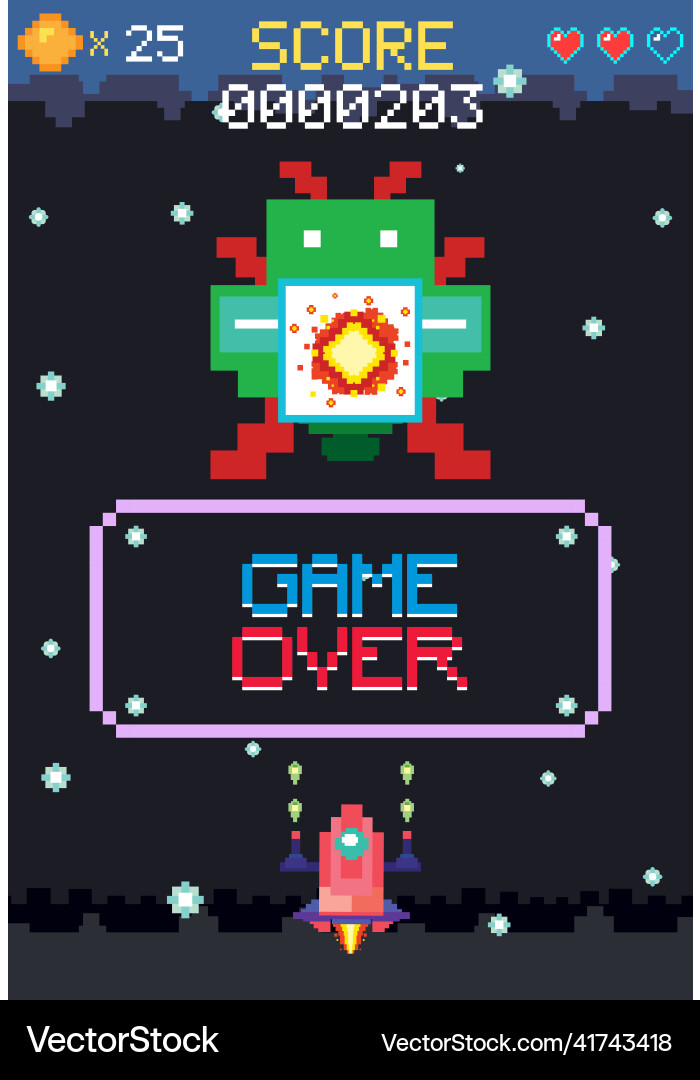 Space game user interface template Space game user interface template vector image