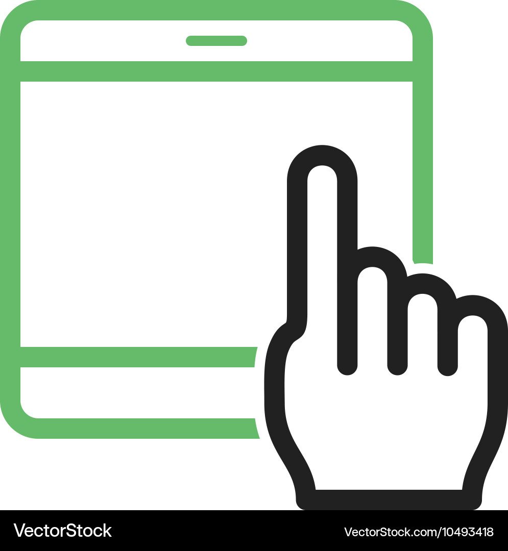 Using touch device vector image