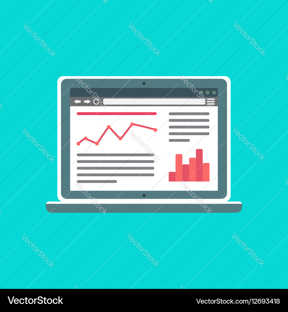 Web template of computer site or article form Vector Image