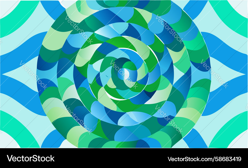 Abstract Colorful Vortex Pattern Vector Image