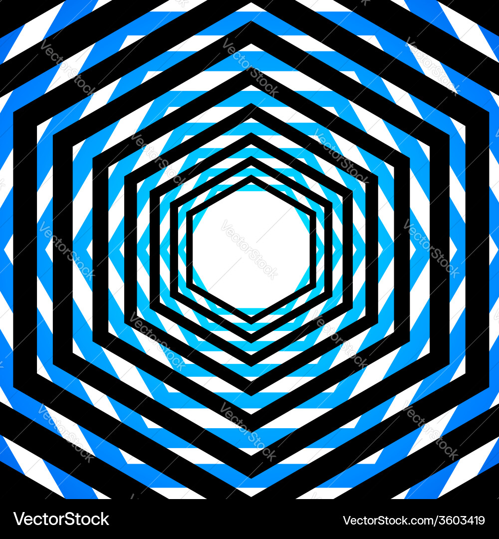 Abstract hexagonal optical vector image