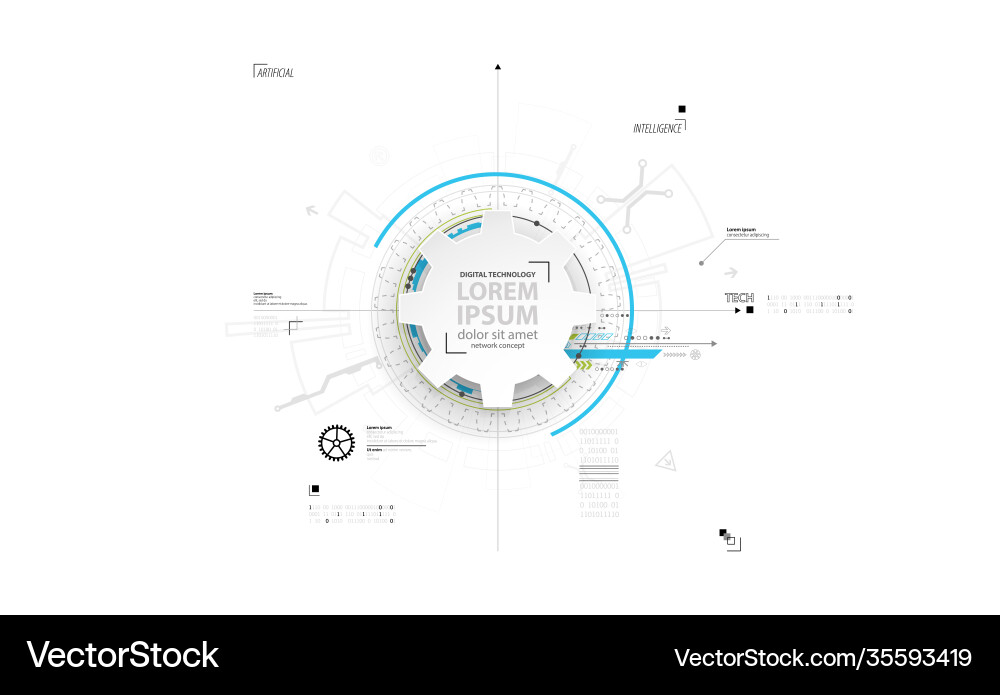 Abstract technology background communication Vector Image