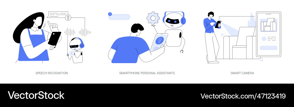 Artificial intelligence technology use abstract Artificial intelligence technology use abstract vector image