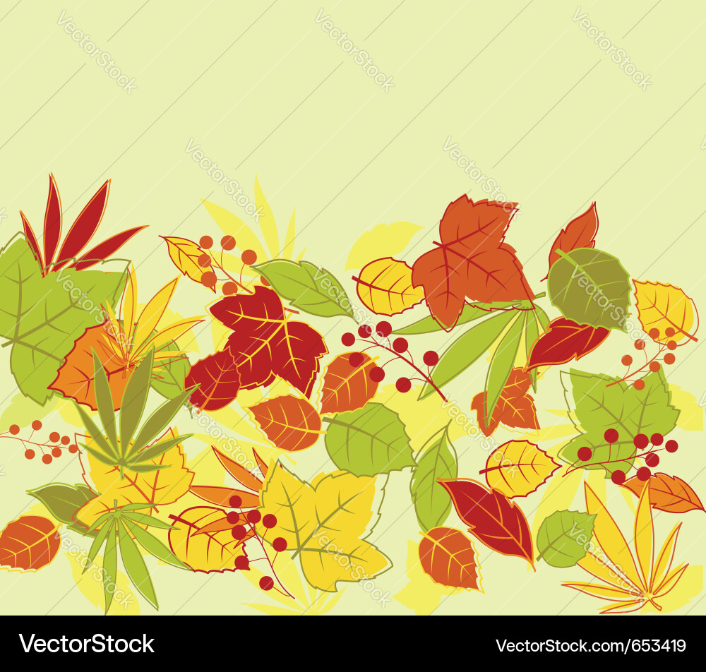 Autumn Leaf Pattern Vector Image