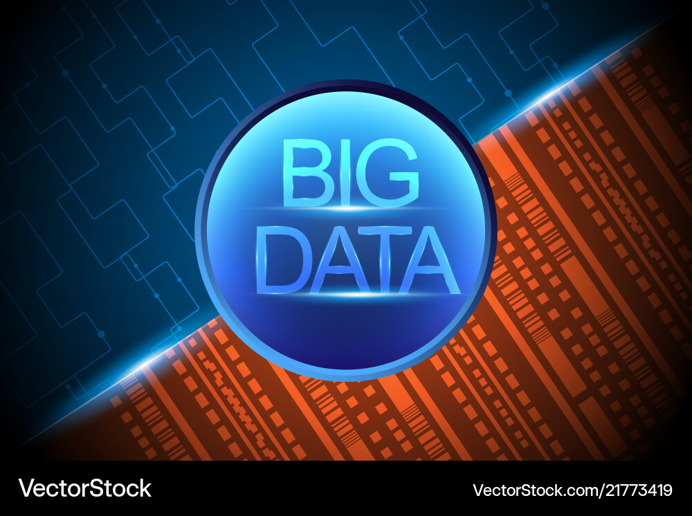 Big data concept and network connection system Big data concept and network connection system vector image