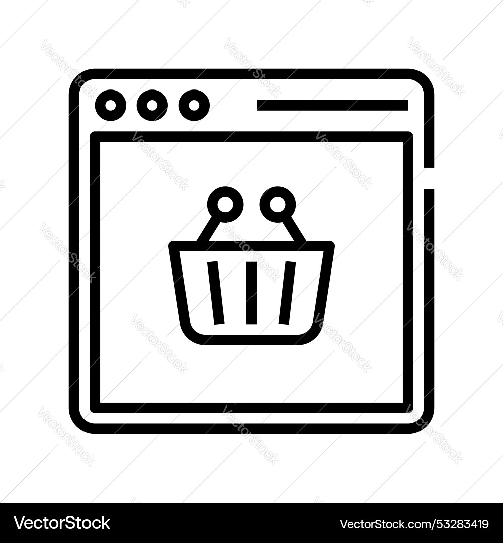 Browser icon outline style design isolated Browser icon outline style design isolated vector image