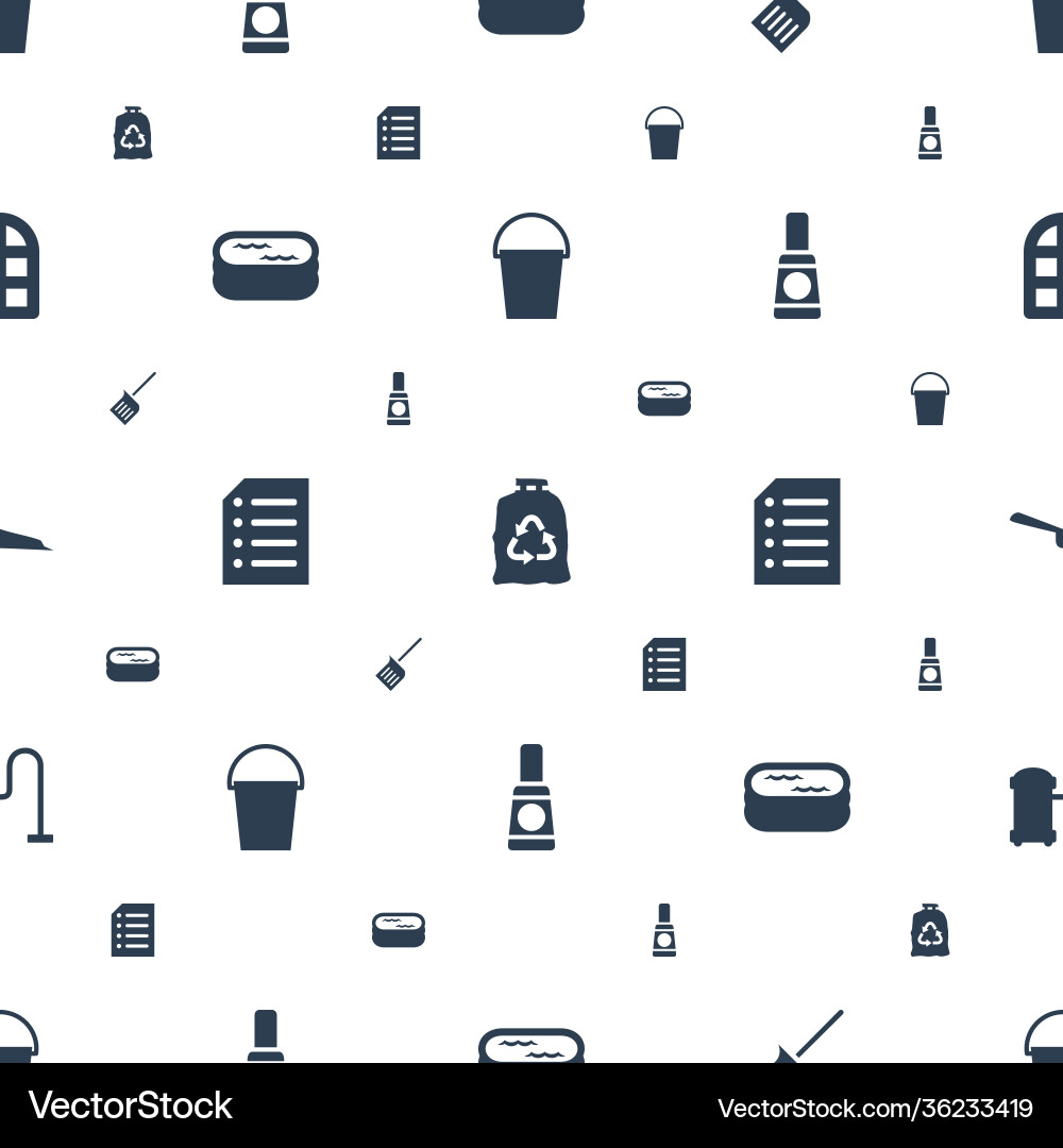Clean icons pattern seamless white background Vector Image