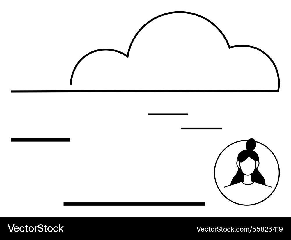 Cloud computing concept featuring data streams Cloud computing concept featuring data streams Vector Image