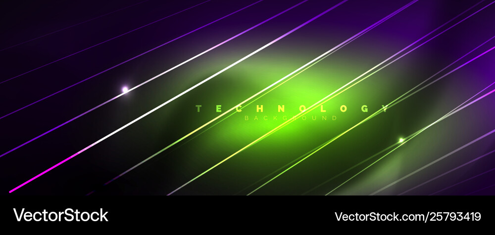 Color light with lines outer space background vector image