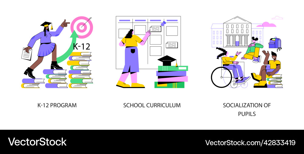 Education program abstract concept Education program abstract concept vector image