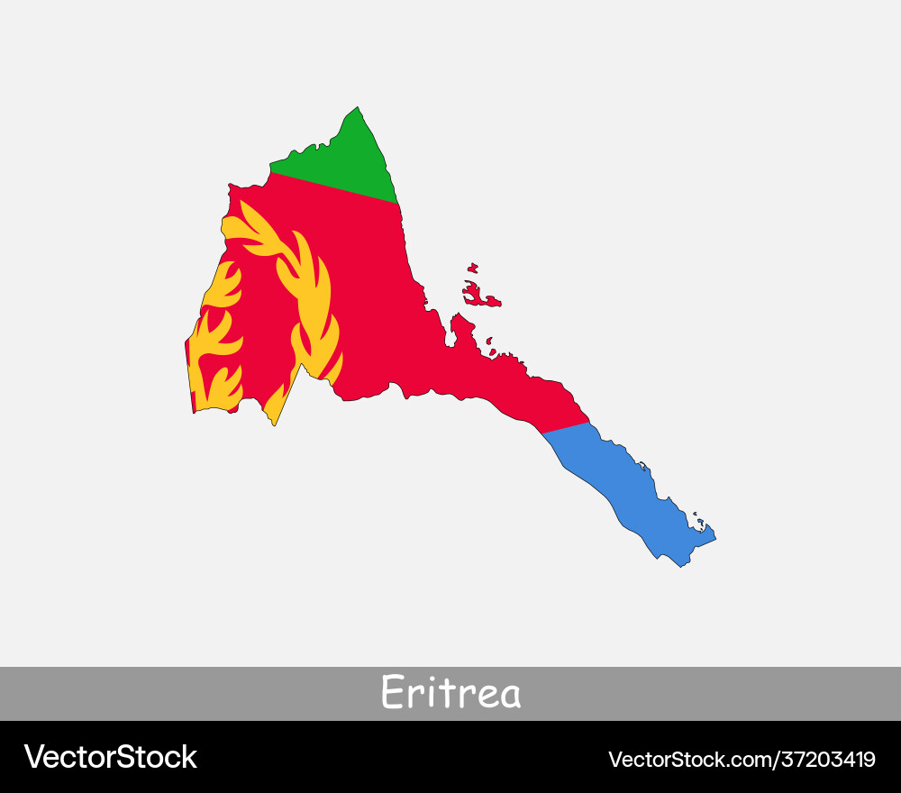 Eritrea map flag Eritrea map flag vector image