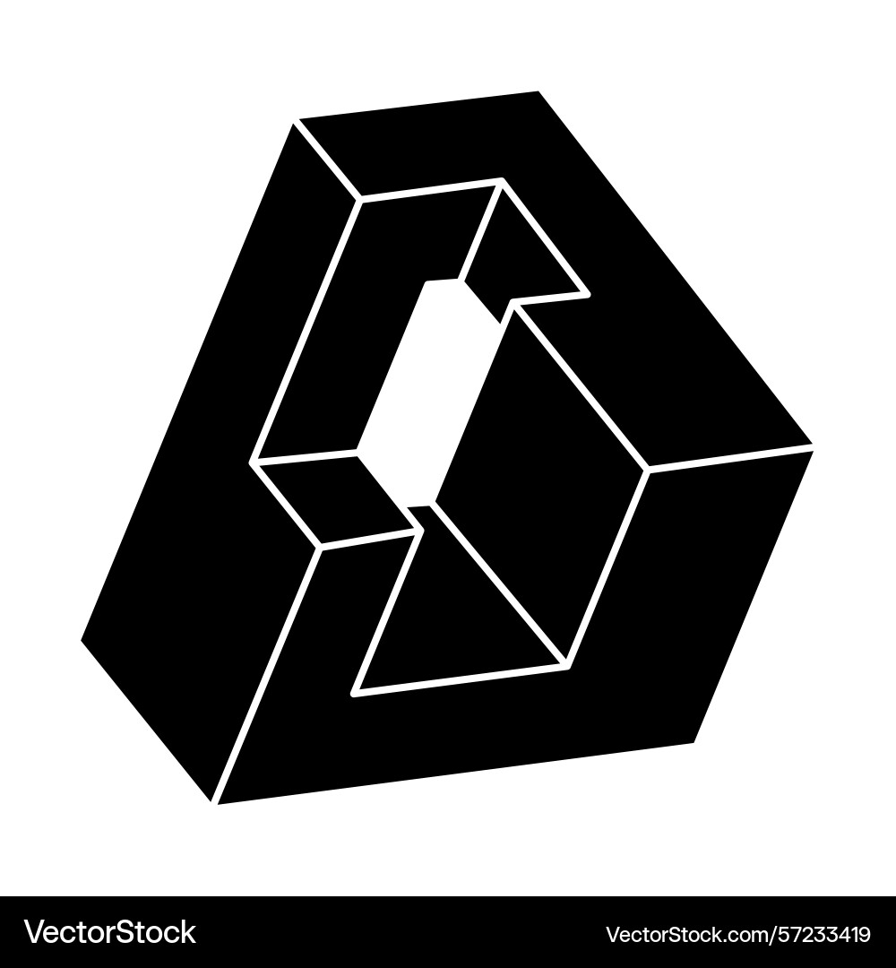 Impossible shape web design element optical Impossible shape web design element optical Vector Image