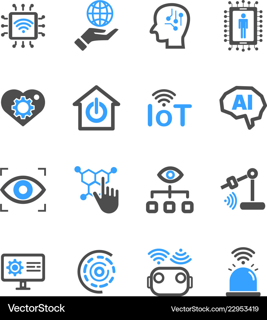 Internet of things and artificial intelligence Internet of things and artificial intelligence vector image