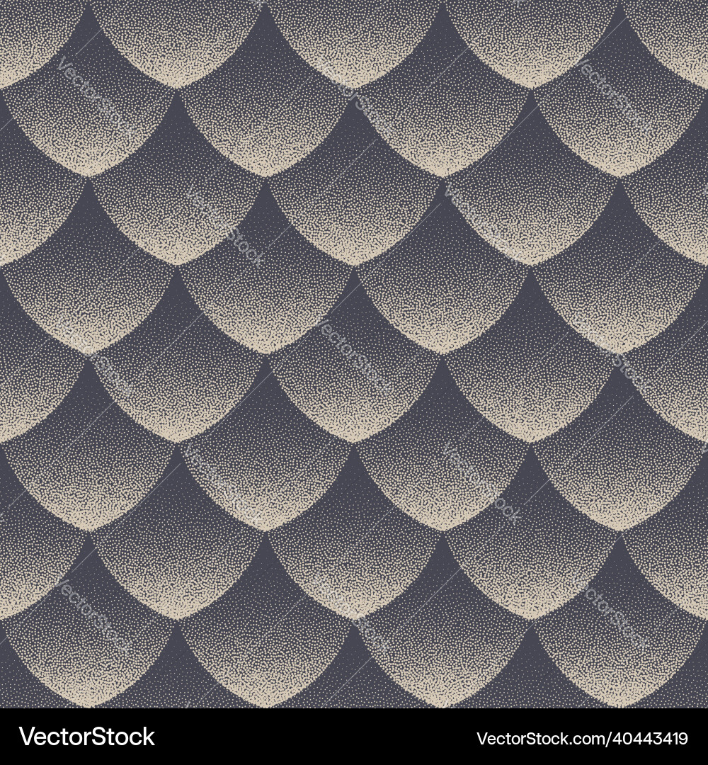 Retro Scale Pattern - Stipple Effect Vector Image