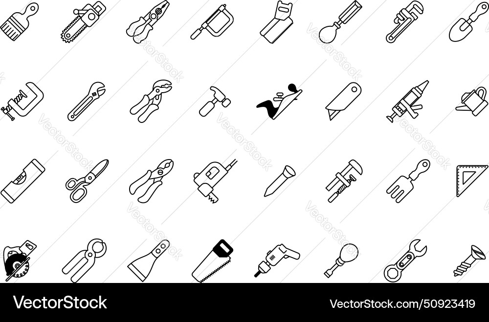 Tool icon set Tool icon set vector image