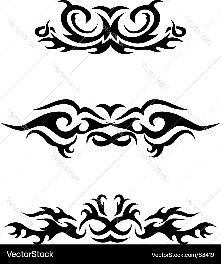 Tribal Swirl Motifs Vector Image