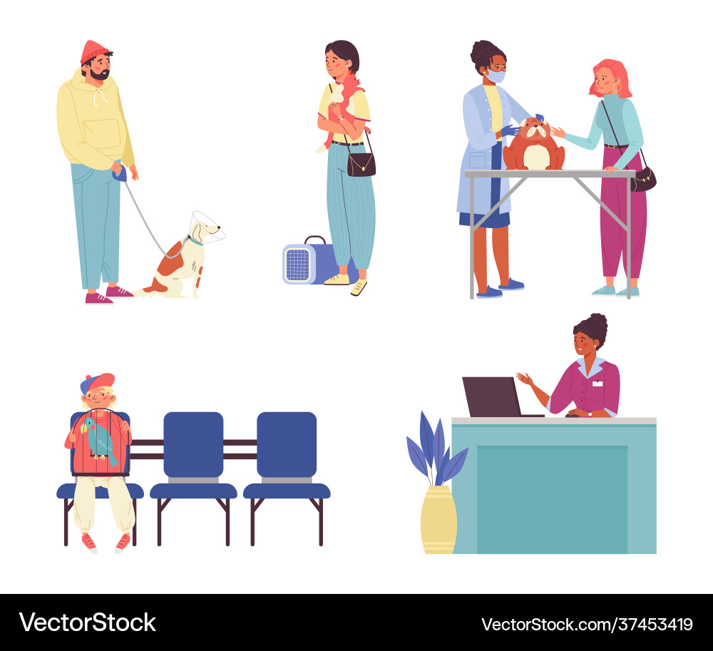 Volksgesundheitstiere in der Tierklinik Volksgesundheitstiere in der Tierklinik vektorbild