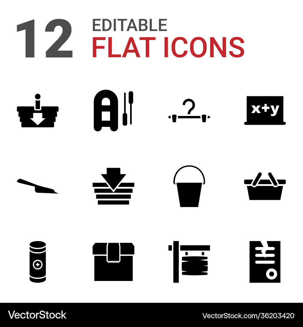 12 empty icons Vector Image