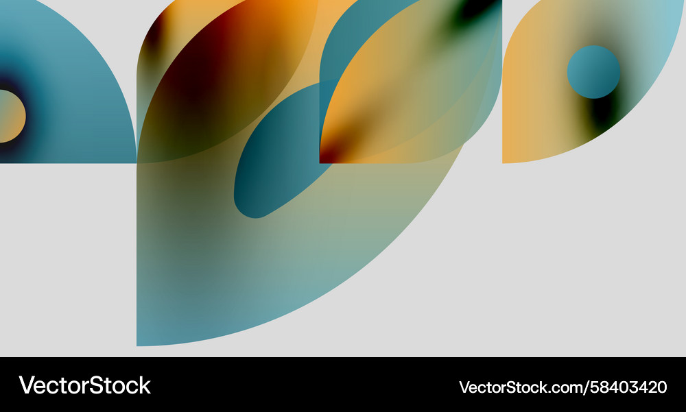 Abstract composition featuring overlapping Vector Image