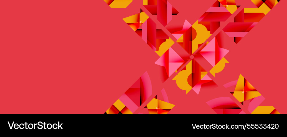 Abstract geometric composition with interlocking Abstract geometric composition with interlocking vector image