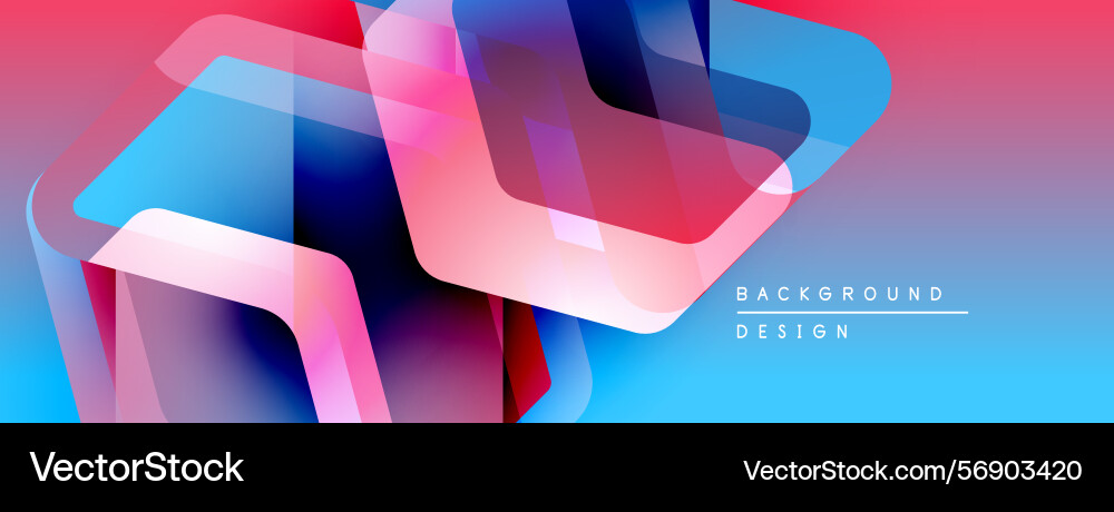 Abstract geometric shapes overlap creating Vector Image