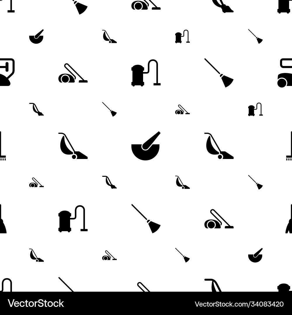 Cleanup icons pattern seamless white background vector image