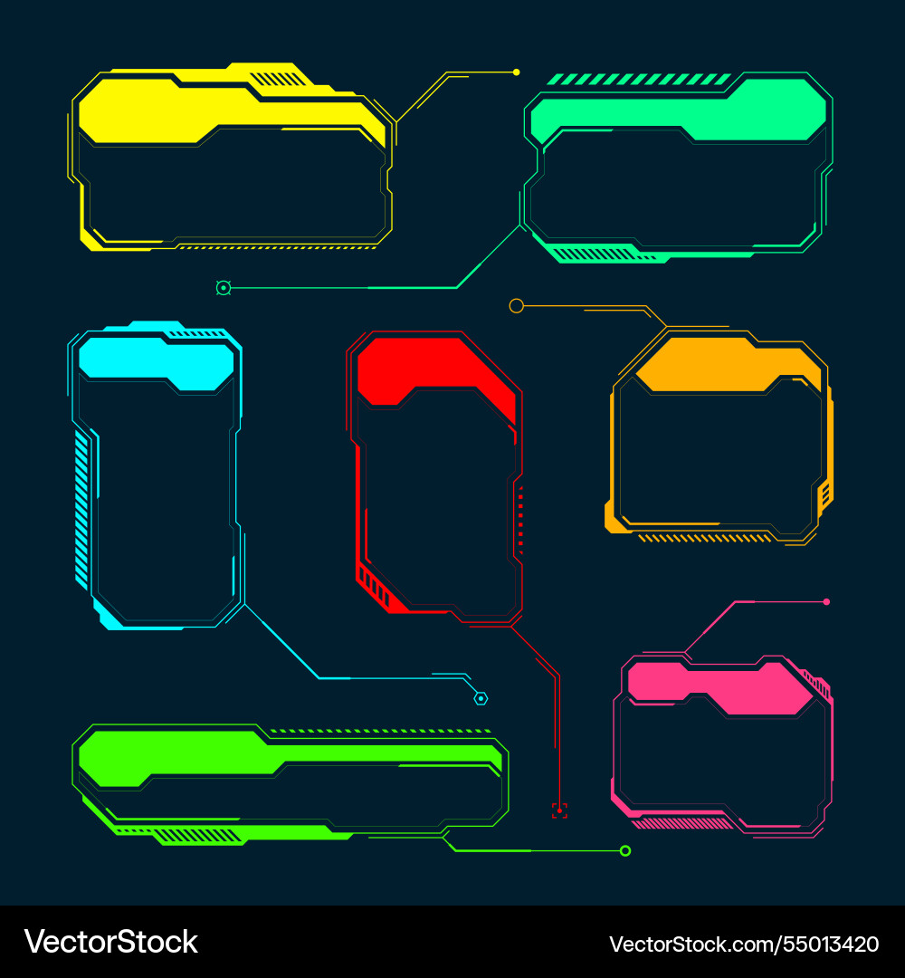 Futuristic hud or ui elements sci-fi user Futuristic hud or ui elements sci-fi user vector image