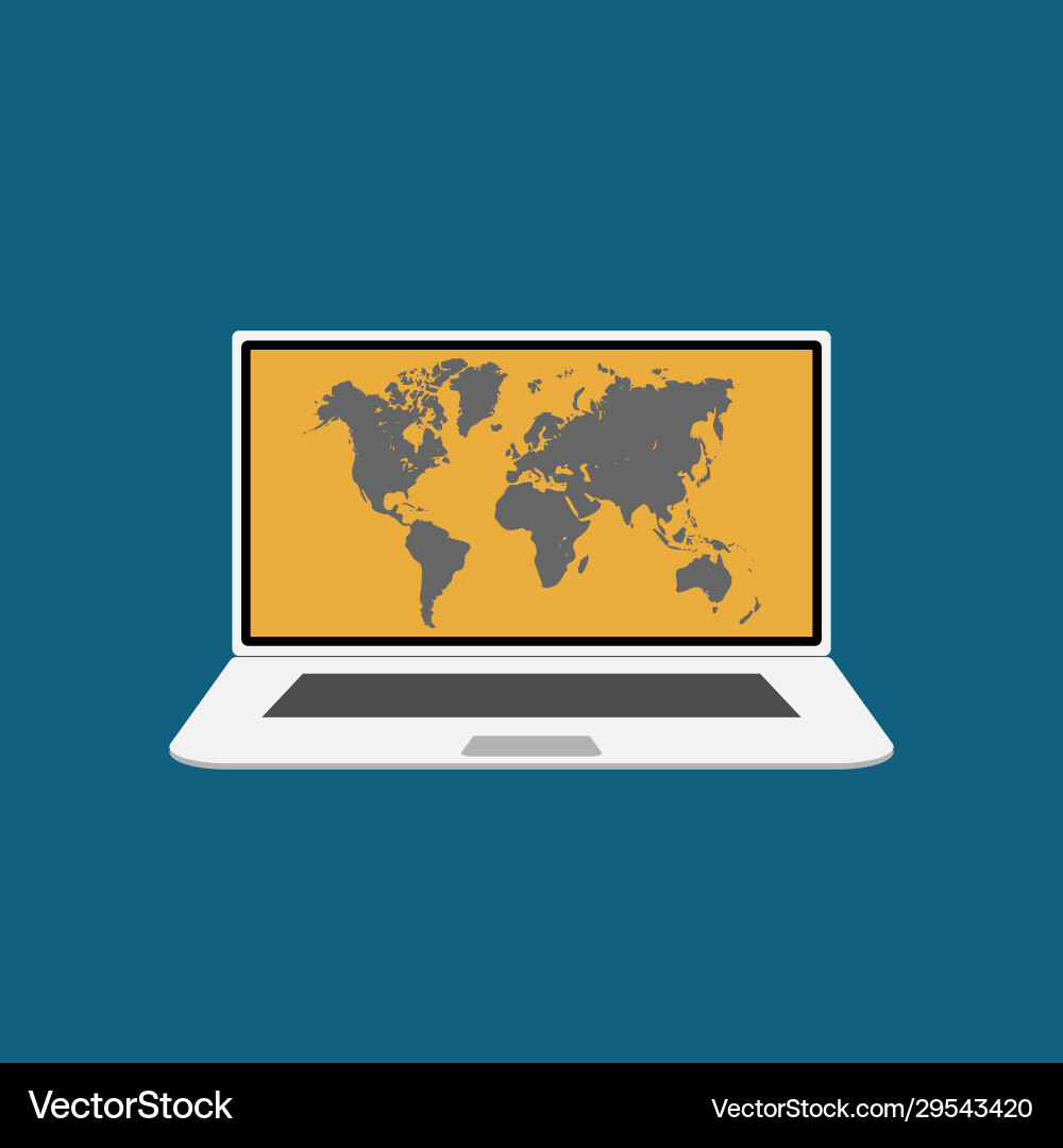 Image a notebook with world map Image a notebook with world map vector image