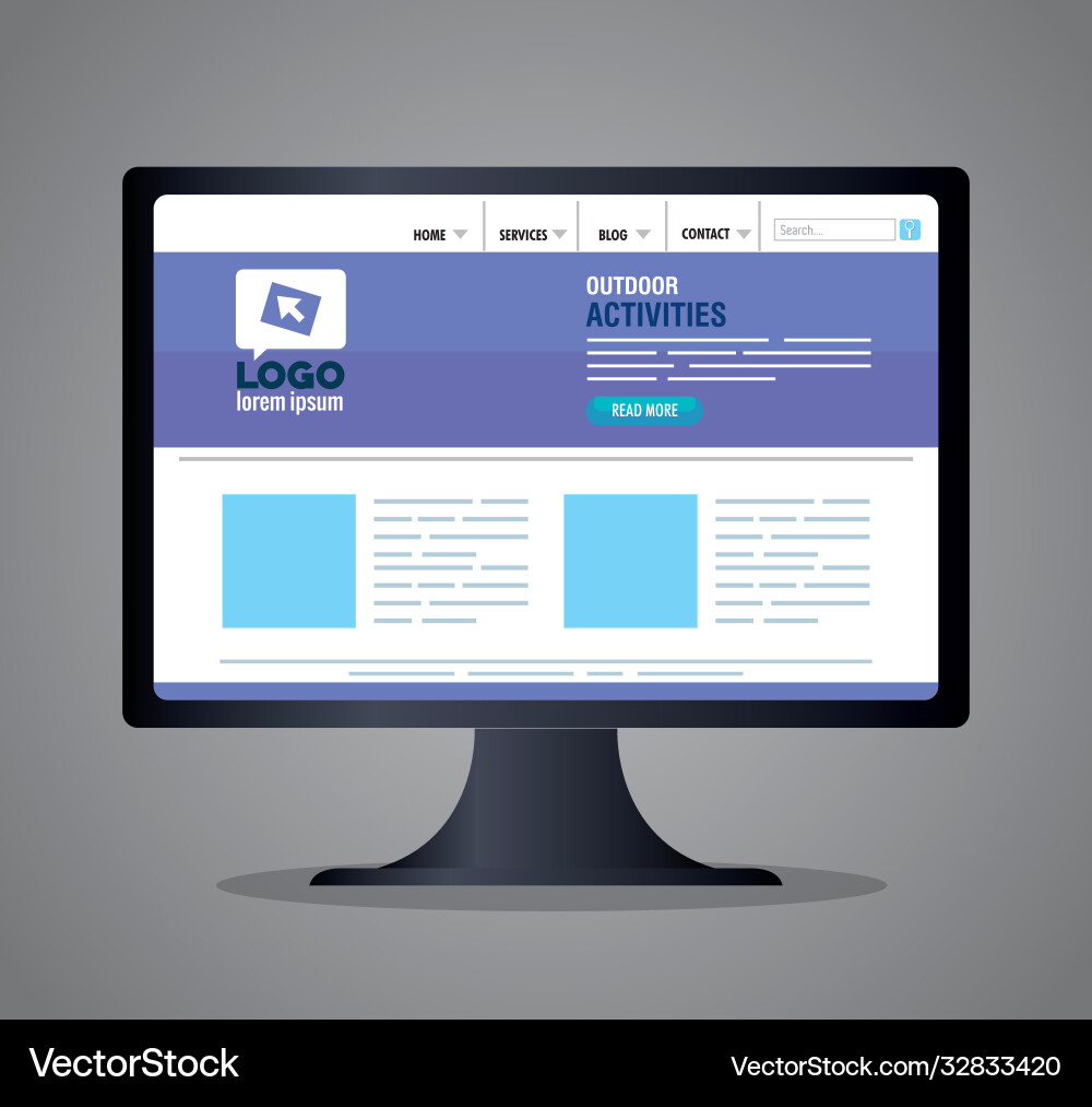 Mockup responsive web concept website development Mockup responsive web concept website development vector image