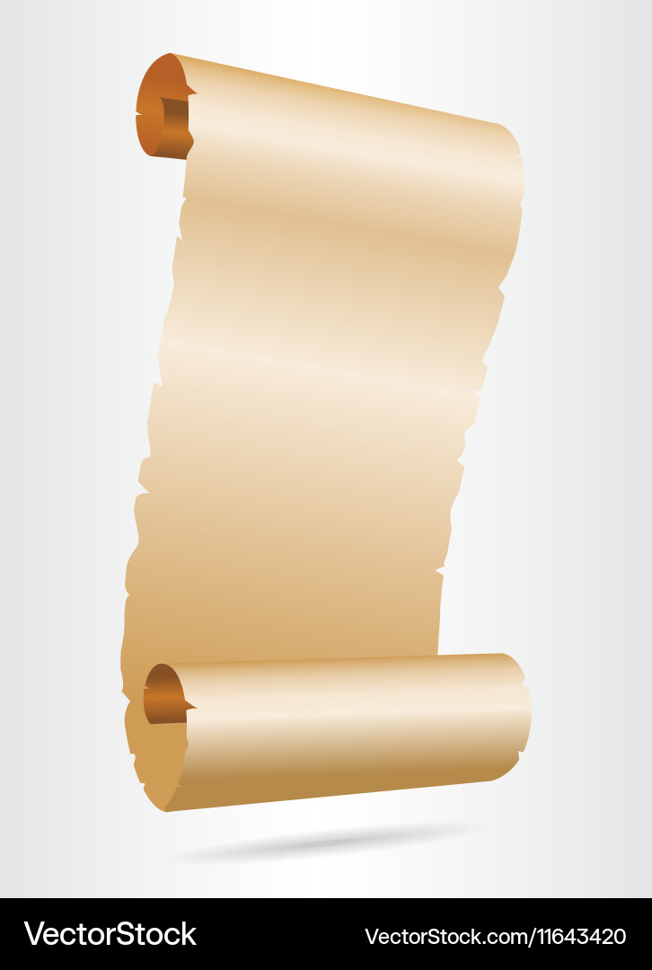 Old blank paper script vector image