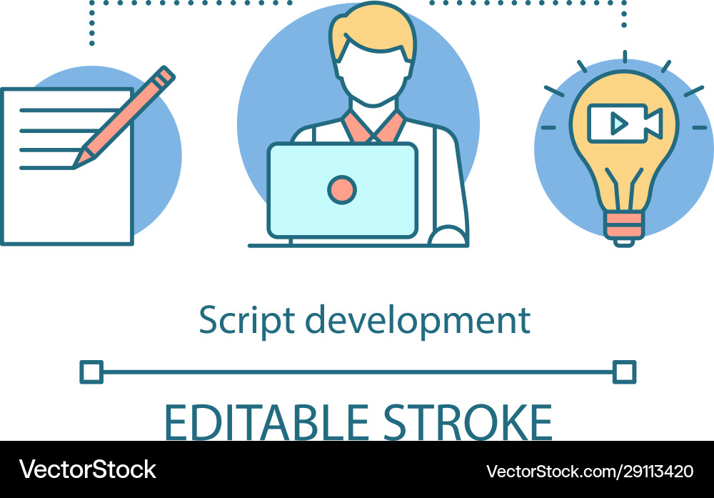 Script development concept icon Script development concept icon vector image
