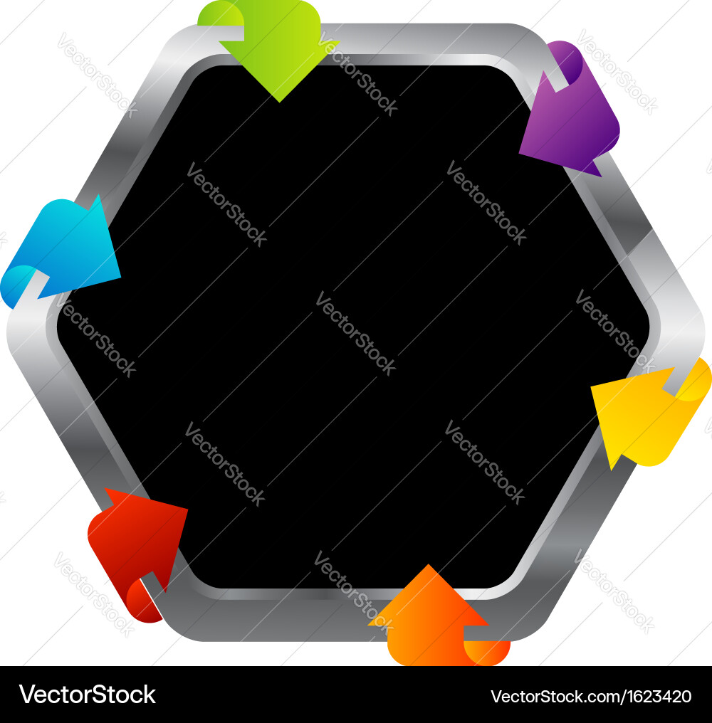 Text box with arrows vector image