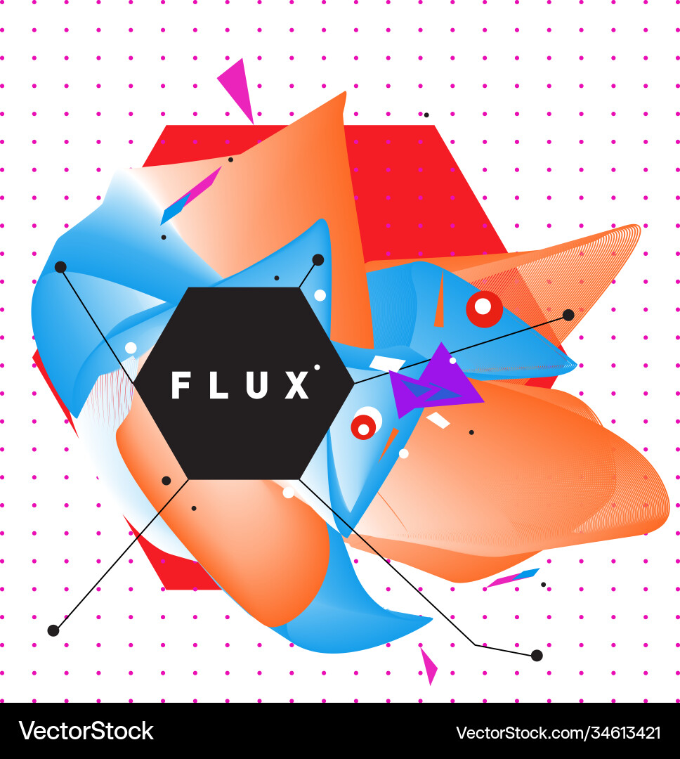 3d colorful wave background dynamic flux effect 3d colorful wave background dynamic flux effect Vector Image
