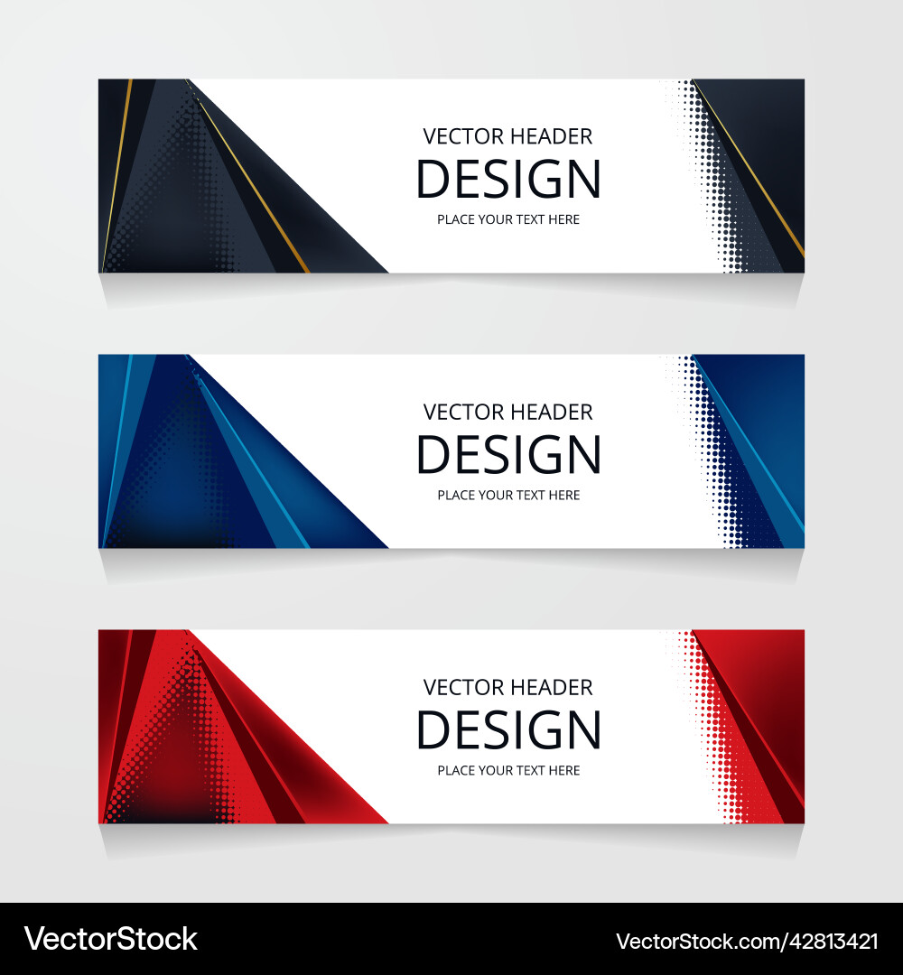 Abstract banner design web template set Abstract banner design web template set vector image