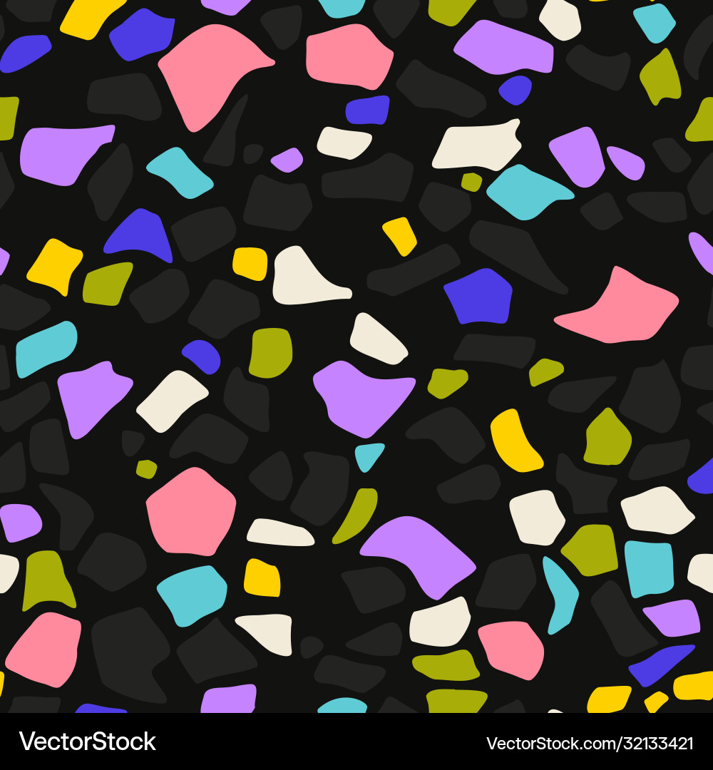 Abstract seamless pattern in terrazzo style Abstract seamless pattern in terrazzo style vector image