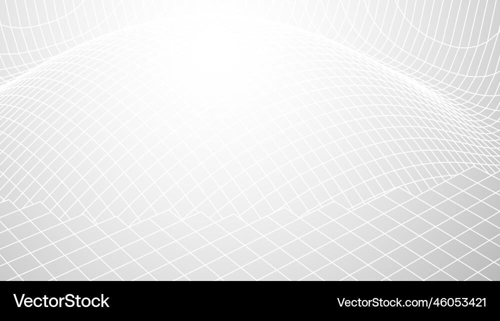 Abstract white background gray wireframe backdrop Vector Image