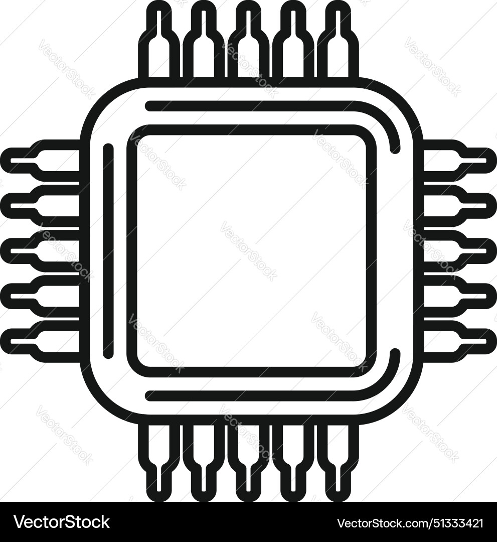 Computer microprocessor Computer microprocessor vector image