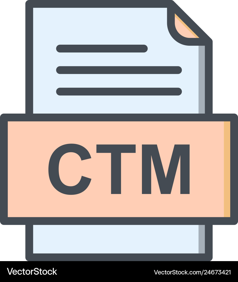 Ctm file document icon Vector Image