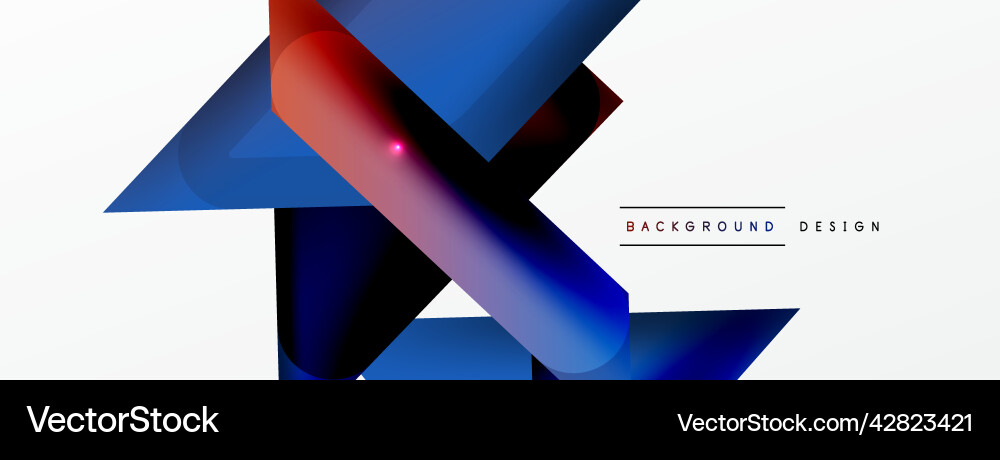 Dynamic 3d geometric abstract background Vector Image