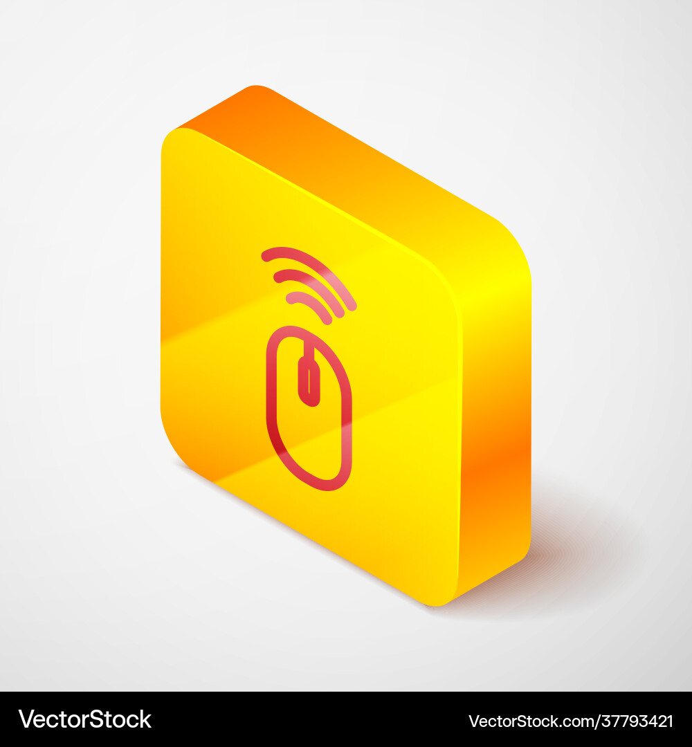Isometric line wireless computer mouse system icon Isometric line wireless computer mouse system icon Vector Image