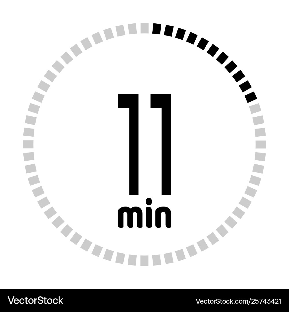 Minutes countdown timer vector image
