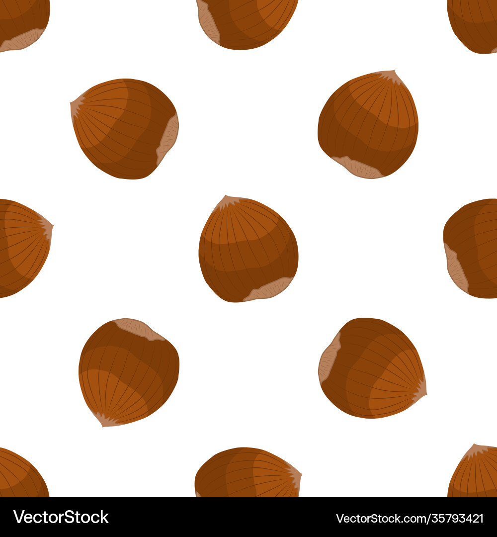 On theme big pattern identical types hazelnut On theme big pattern identical types hazelnut vector image