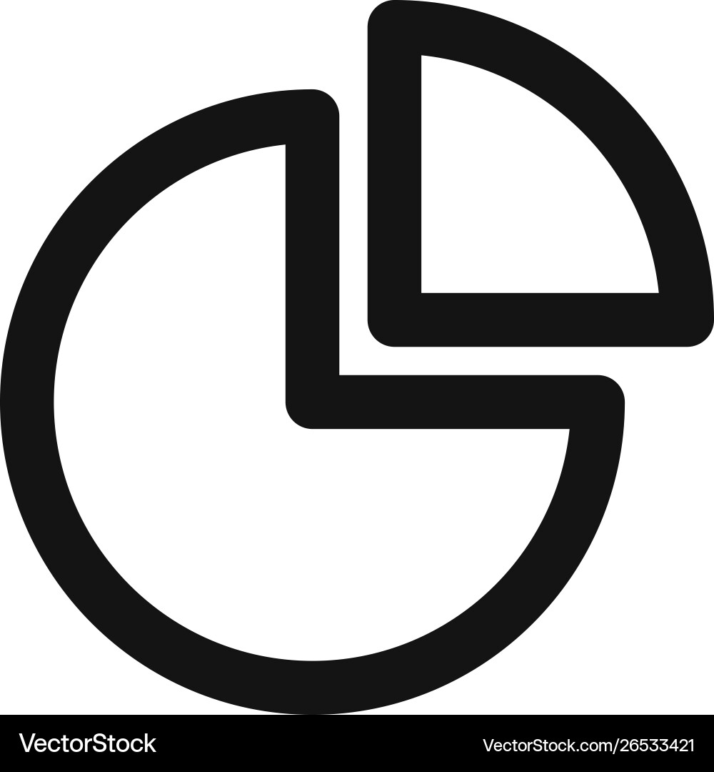 Pie chart icon in modern style for web site Pie chart icon in modern style for web site vector image