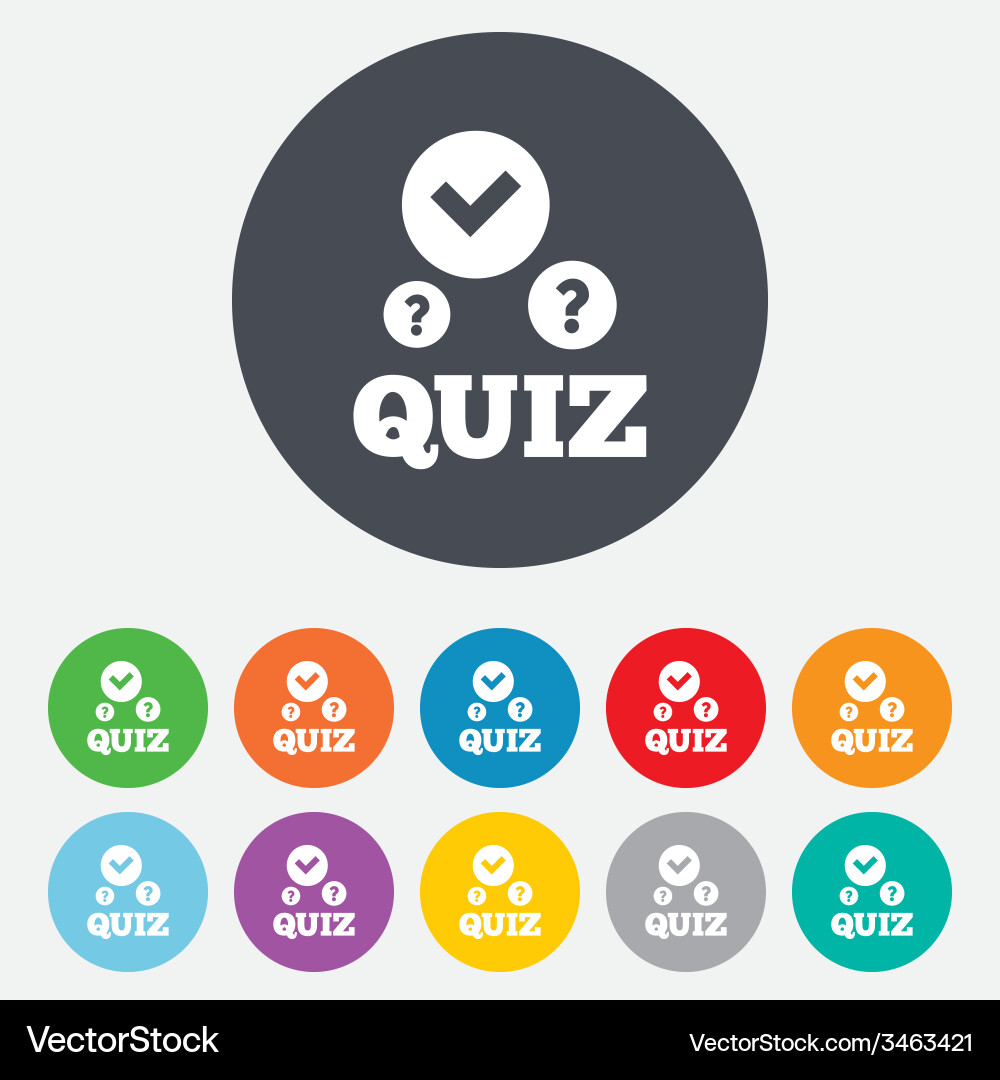 Quiz Icons - Check & Question Marks vector image