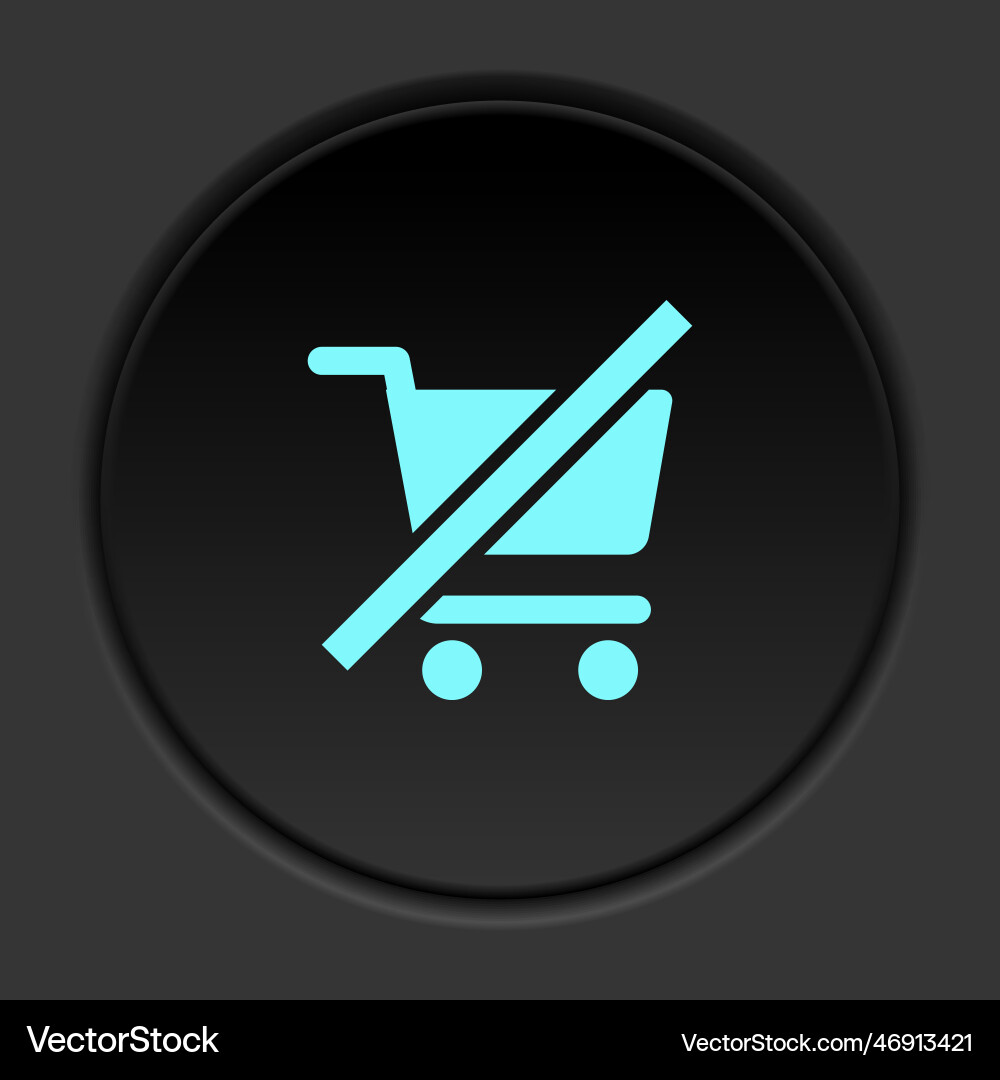 Round button icon analytics graph banner Round button icon analytics graph banner vector image