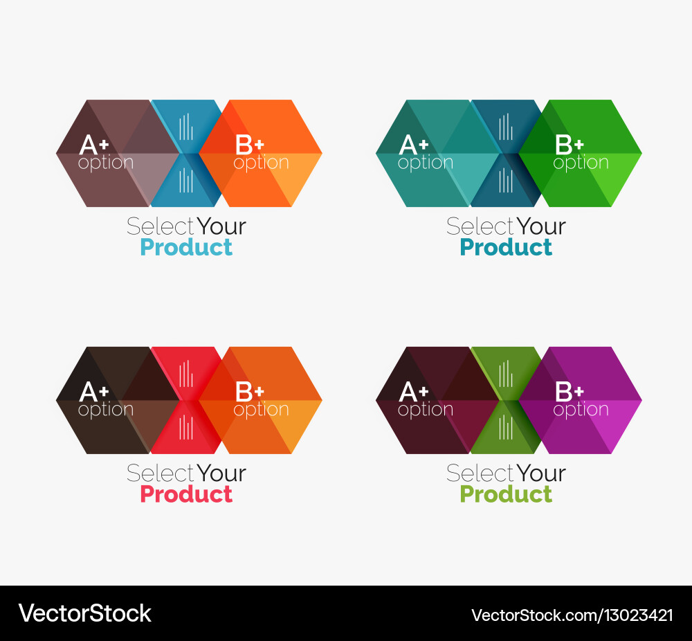 Set of infographic templates with text and options Vector Image