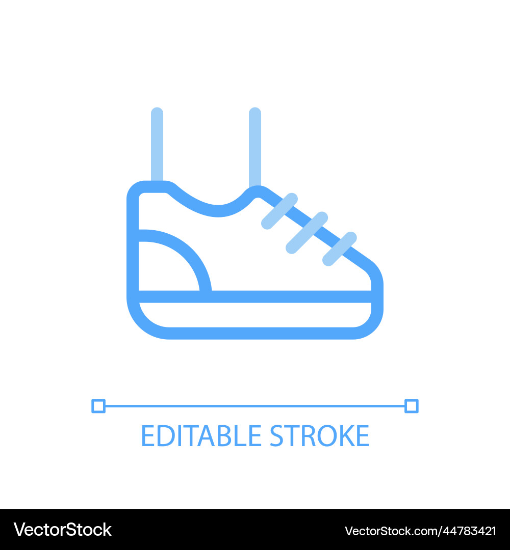 Sneaker pixel perfect color linear ui icon Sneaker pixel perfect color linear ui icon vector image