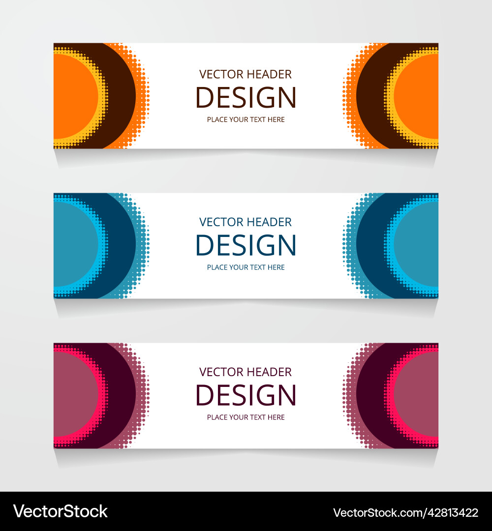 Abstract banner design web template set Abstract banner design web template set vector image