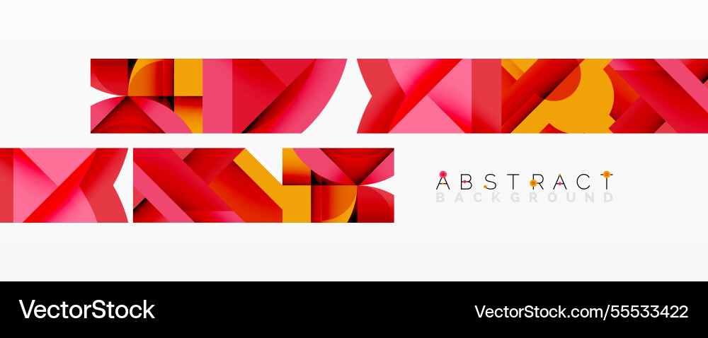 Abstract geometric composition with interlocking Abstract geometric composition with interlocking vector image
