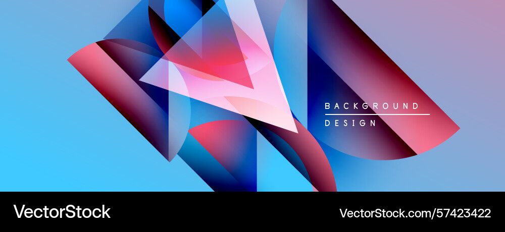 Abstract geometric shapes overlap creating Vector Image
